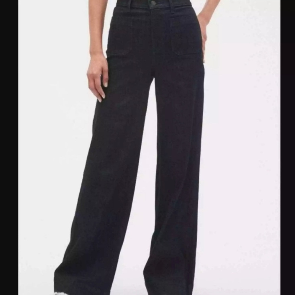 Banana republic wide leg high rise denim jeans